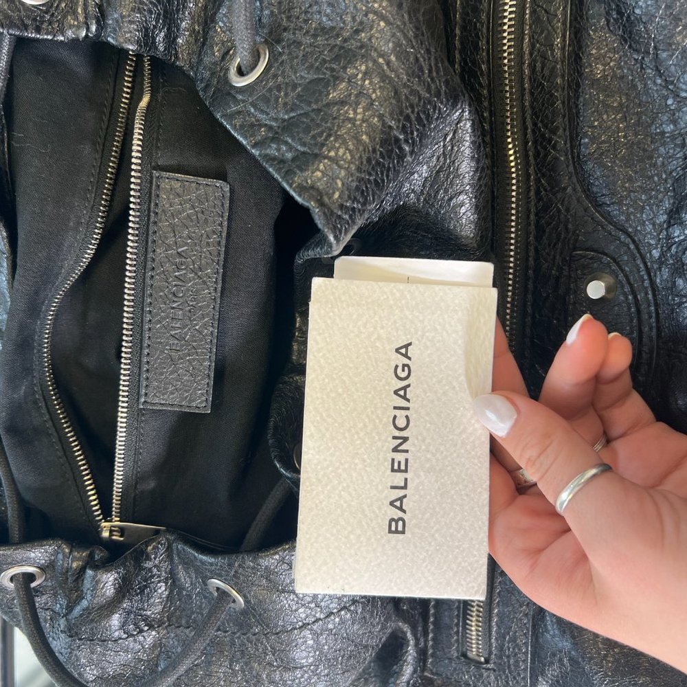 Balenciaga Black City Moto Traveller Backpack Bag - Picture 6 of 8
